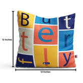 Indigifts Half-N-Half Butterfly Printed Kids Cushion